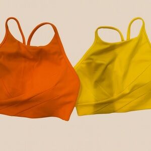 lululemon athletica Orange and Yellow Tank Tops